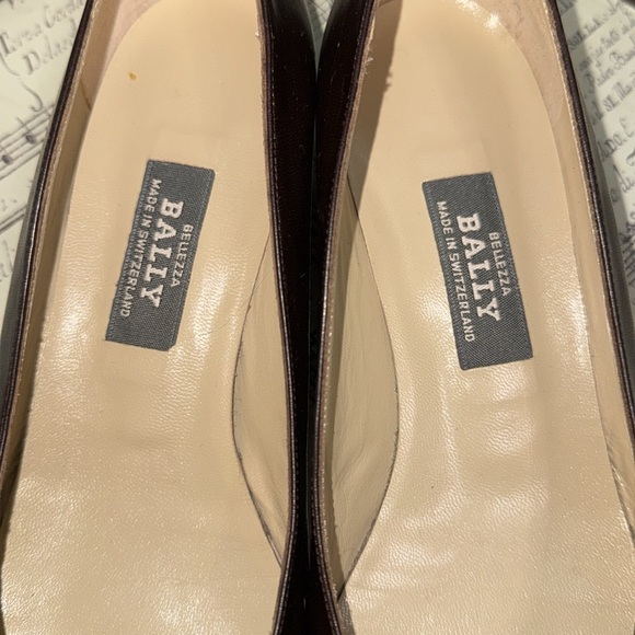 Bally Brown Leather Paradisea Flats - Picture 6 of 11